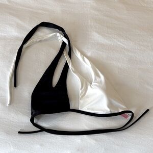Black and White Bikini Top
